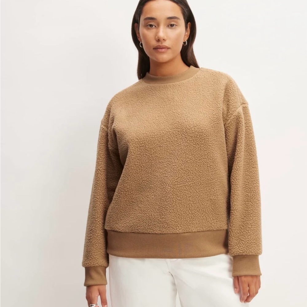 Everlane Tan Fleece Sweatshirt